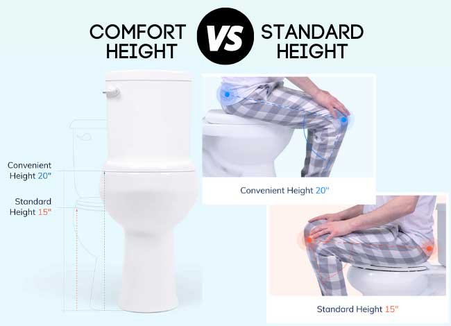 Comfort Height Toilet VS Standard Height