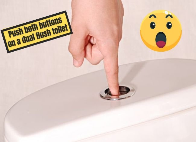 what happens if you push both buttons on a dual flush toilet