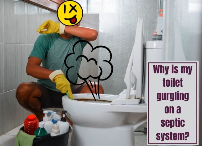 toilet smelling and gurgling on a septic system