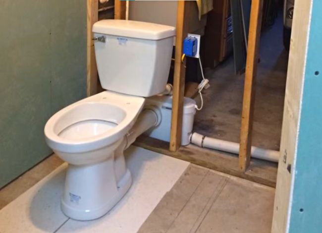 using an Upflush toilet